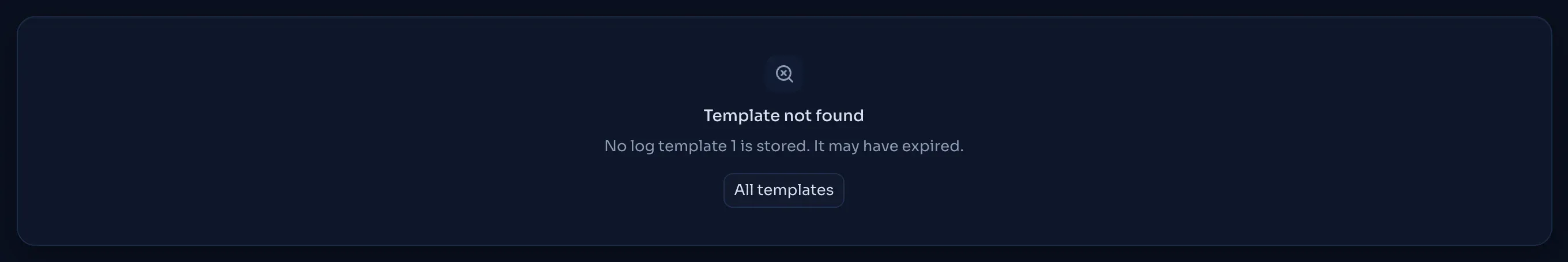 A template id that is not stored.