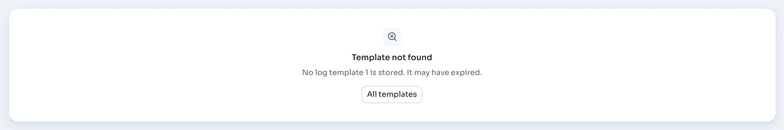 A template id that is not stored.