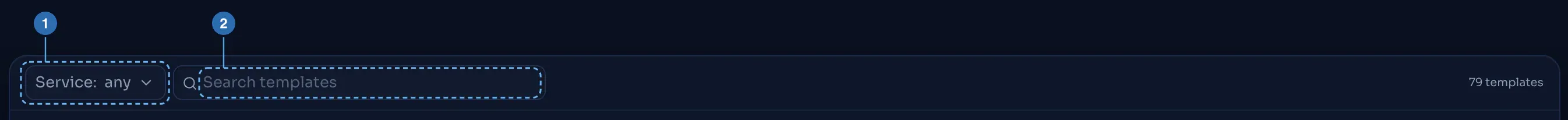 The filter bar.