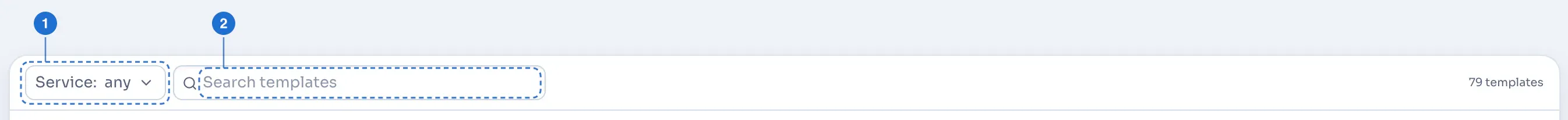 The filter bar.