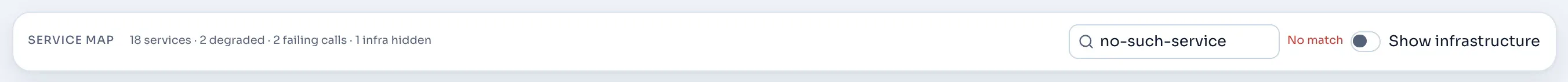 A search that matches no service.