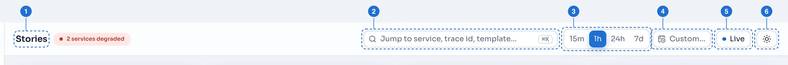 The header, shown on every page.