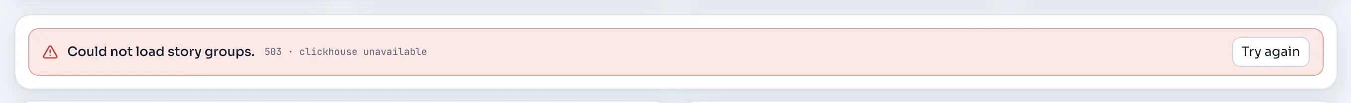 A panel that could not load.