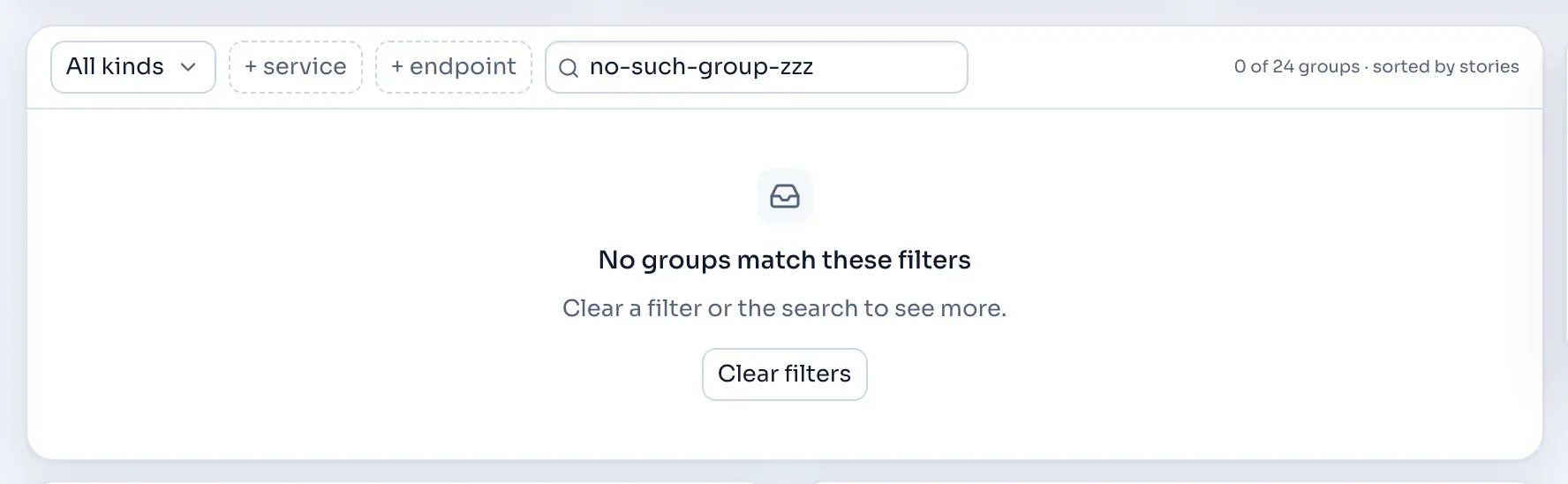 Filters that match no group.