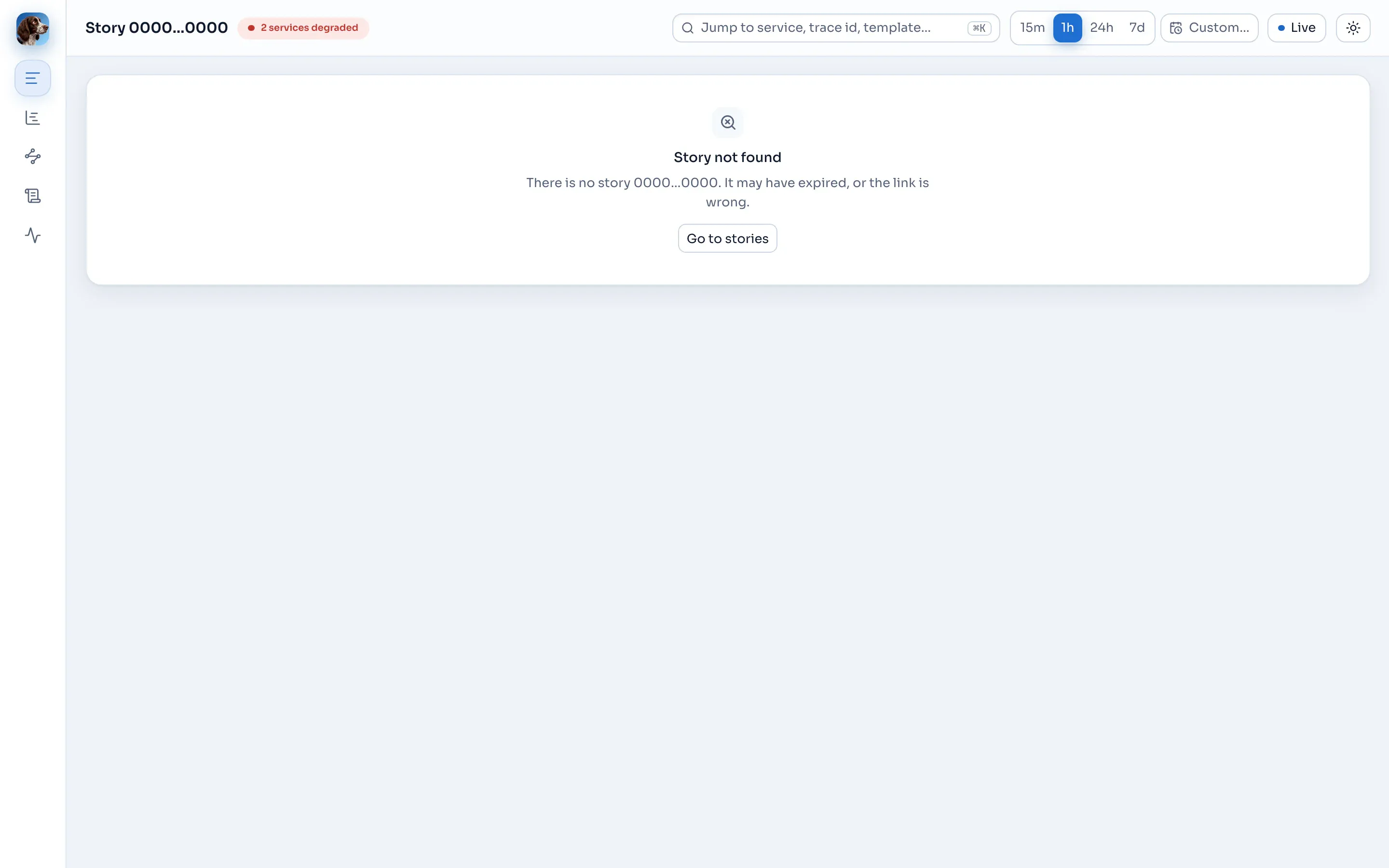 A story id that is not stored.